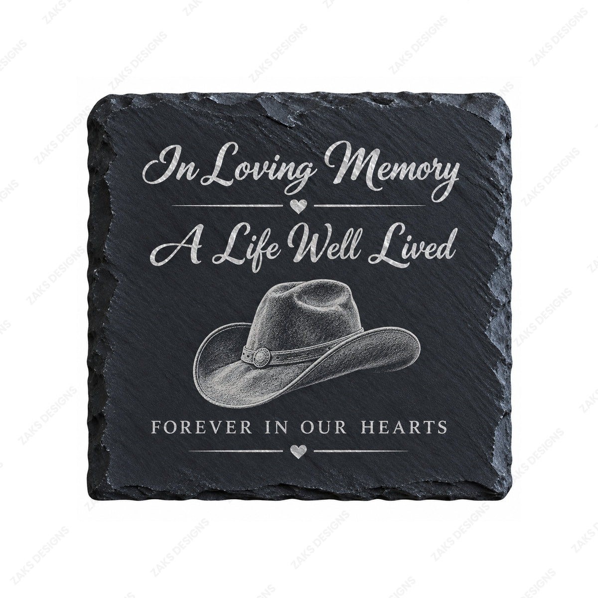 Engraved memorial coasters