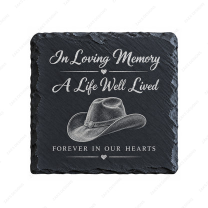Engraved memorial coasters