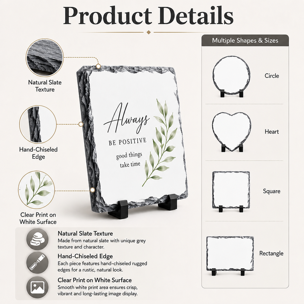 rectangular slate display plaque
