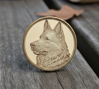 engraved brass coin