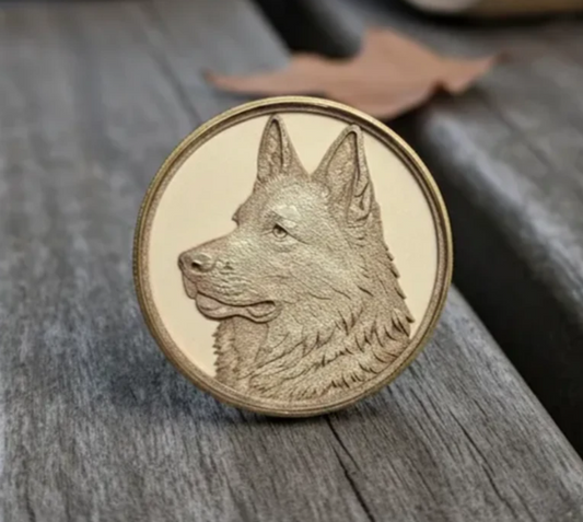 engraved brass coin