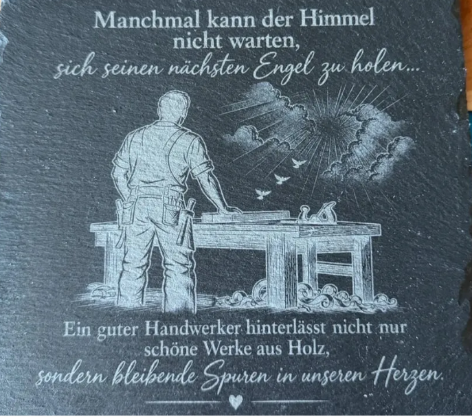 Engraved memorial coasters